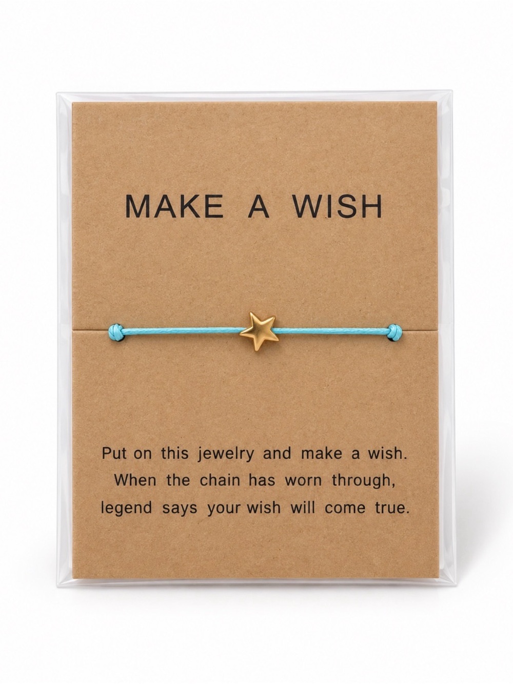 Turquoise Blue Lucky Star Adjustable Wish Bracelet New with Tag ⭐️